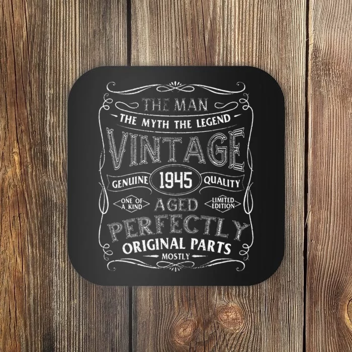 Man Myth Legend Vintage 1945 Year Of Birth Birthday Coaster