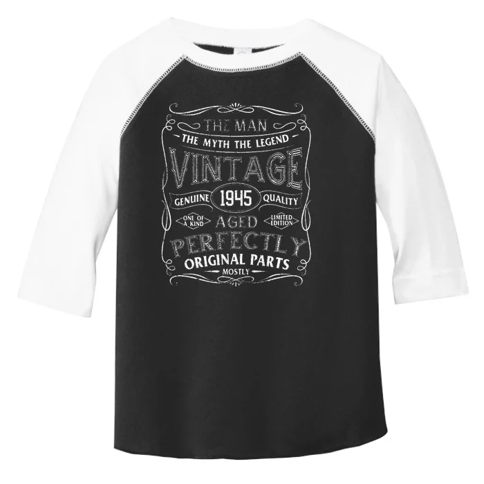 Man Myth Legend Vintage 1945 Year Of Birth Birthday Toddler Fine Jersey T-Shirt