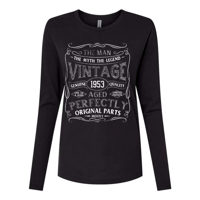 Man Myth Legend Vintage 1953 Year Of Birth Birthday Womens Cotton Relaxed Long Sleeve T-Shirt