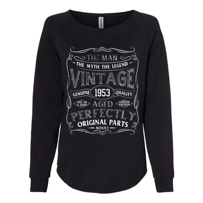 Man Myth Legend Vintage 1953 Year Of Birth Birthday Womens California Wash Sweatshirt