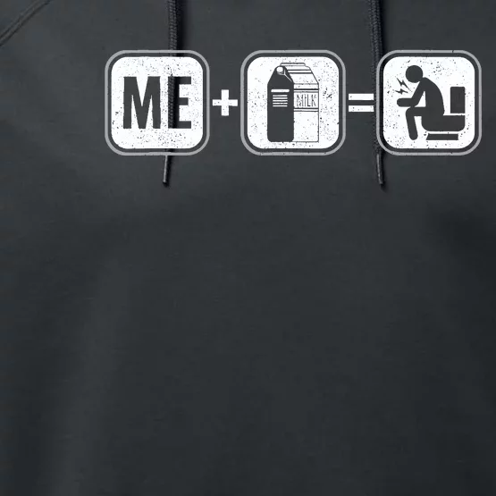 Me Milk Lactose Intolerant Dairy Intolerance Lactose Free Performance Fleece Hoodie