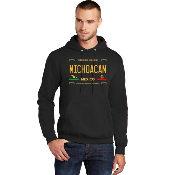 Michoacan Mexico License Plate Aesthetic Michoacan Tall Hoodie