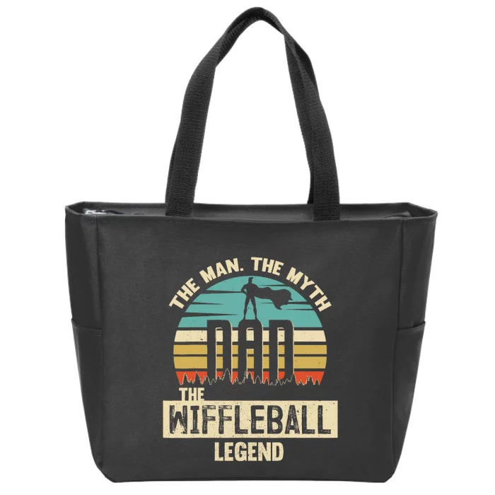 Man Myth Legend Dad Wiffleball Amazing Player Zip Tote Bag