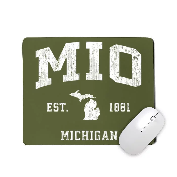 Mio Michigan Mi Vintage Athletic Sports Mousepad