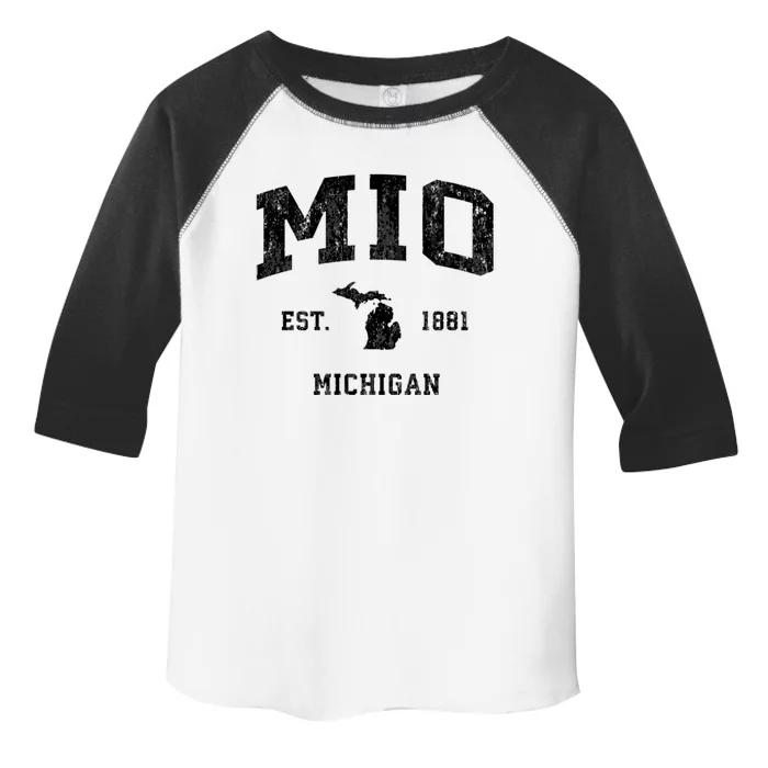 Mio Michigan Mi Vintage Athletic Sports Toddler Fine Jersey T-Shirt