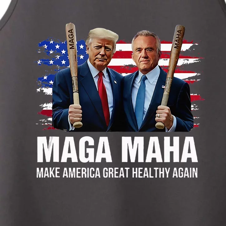 Maha Maga Make America Healthy Great Again Trump Kennedy Performance Tank