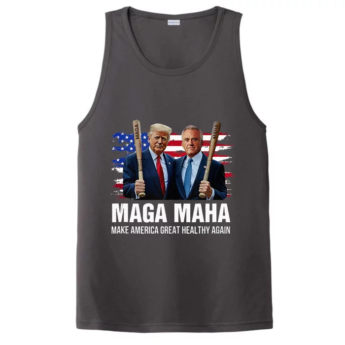 Maha Maga Make America Healthy Great Again Trump Kennedy Performance Tank