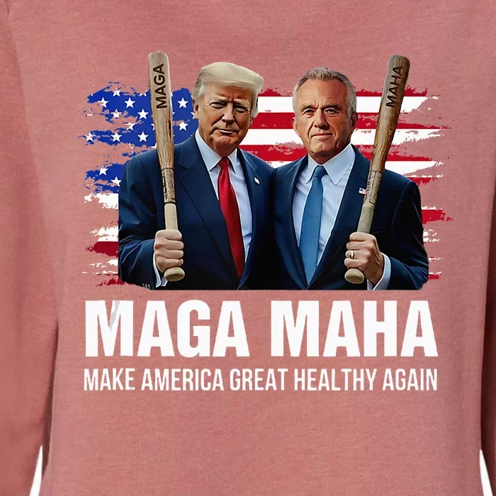 Maha Maga Make America Healthy Great Again Trump Kennedy Womens California Wash Sweatshirt