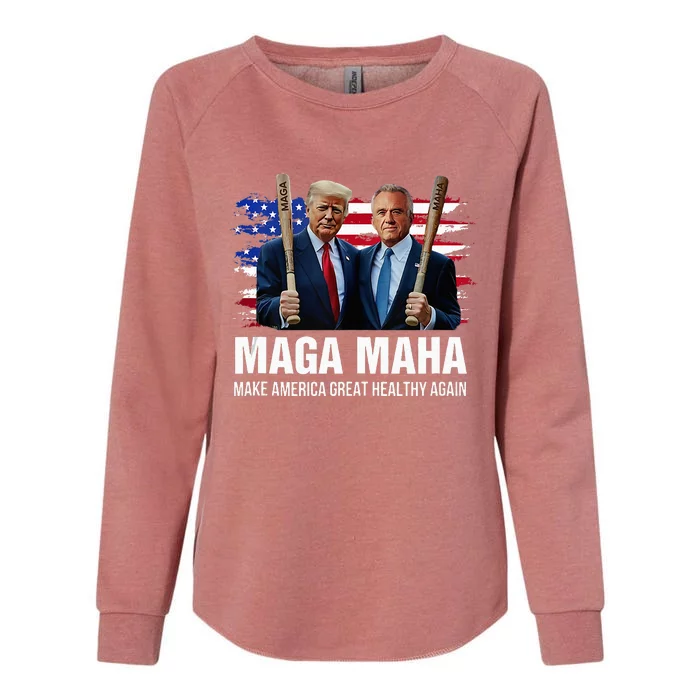 Maha Maga Make America Healthy Great Again Trump Kennedy Womens California Wash Sweatshirt