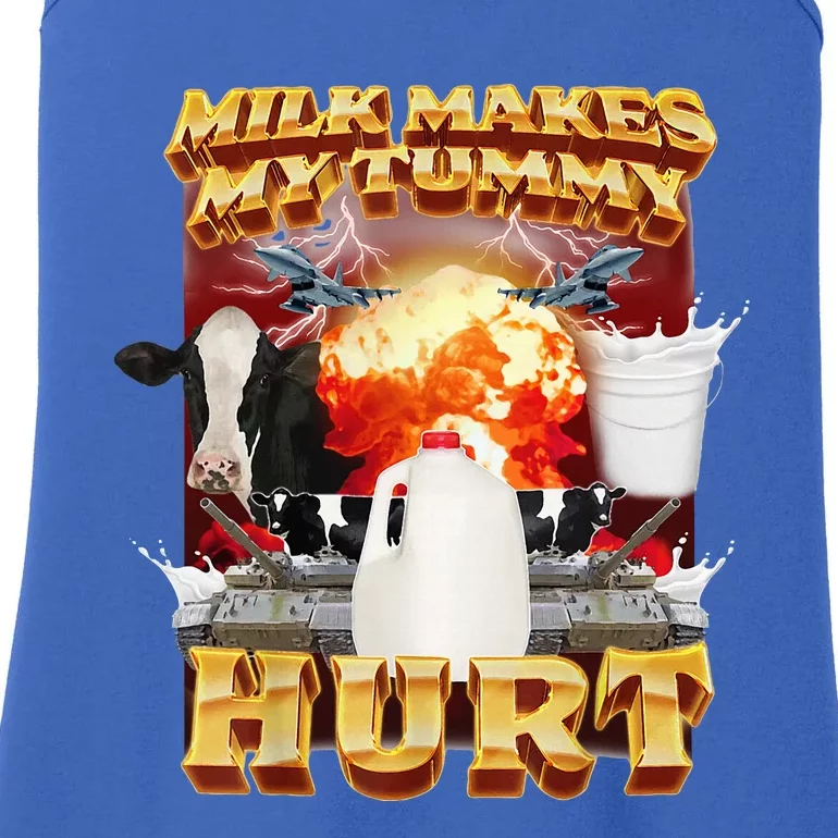 Milk Makes My Tummy Hurt Ladies Essential Tank