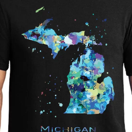 Michigan Map Pajama Set