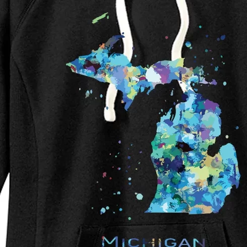 Michigan Map Women's Fleece Hoodie