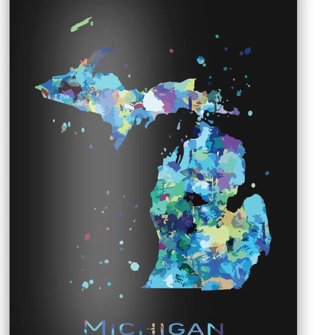 Michigan Map Poster