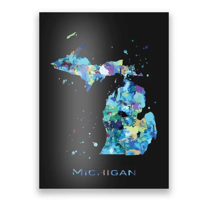 Michigan Map Poster