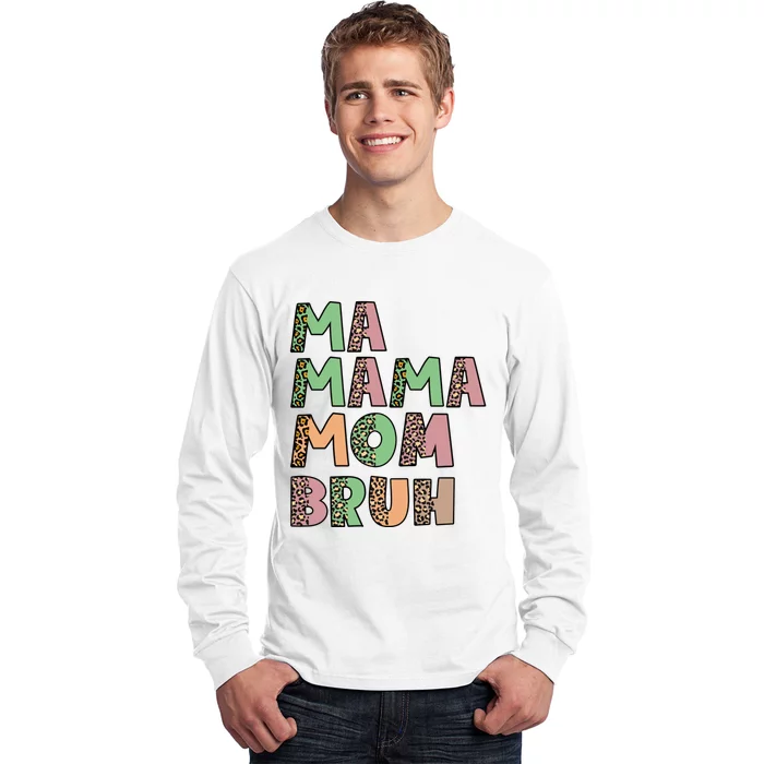 Ma Mama Mom Bruh Vintage Retro Long Sleeve Shirt