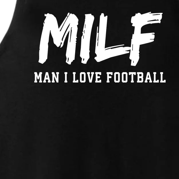 MILF Meaning Man I Love Football Funny Ladies Tri-Blend Wicking Tank