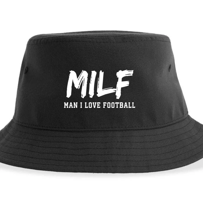 MILF Meaning Man I Love Football Funny Sustainable Bucket Hat