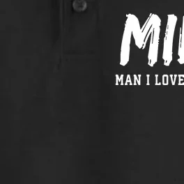 MILF Meaning Man I Love Football Funny Dry Zone Grid Performance Polo