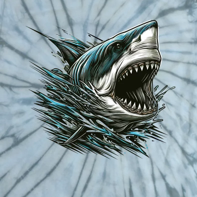 Majestic Megalodon Tie-Dye T-Shirt