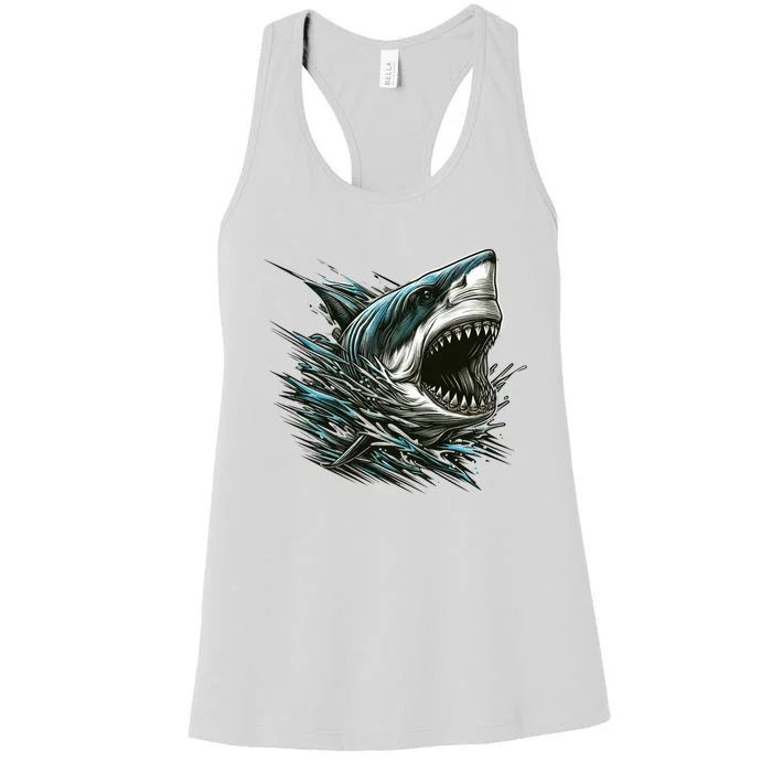 Majestic Megalodon Women's Racerback Tank