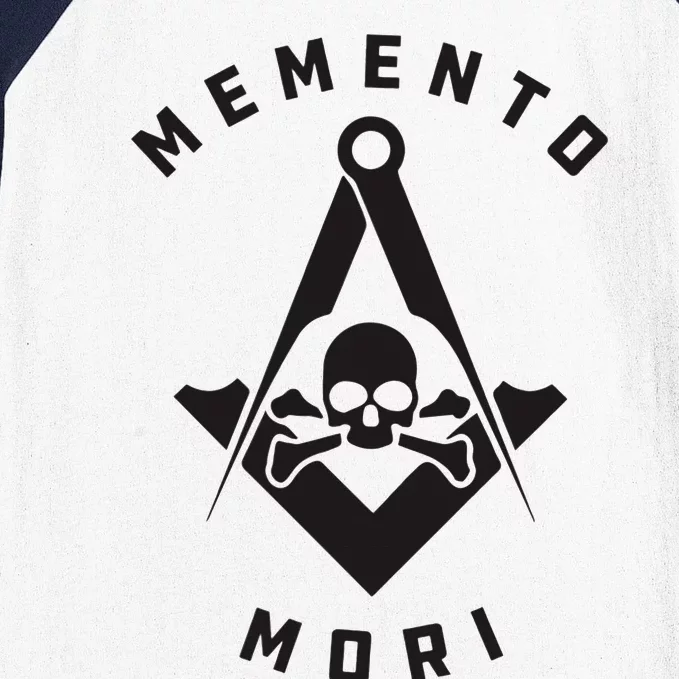 Memento Mori Masonic Symbol Black Skull Baseball Sleeve Shirt