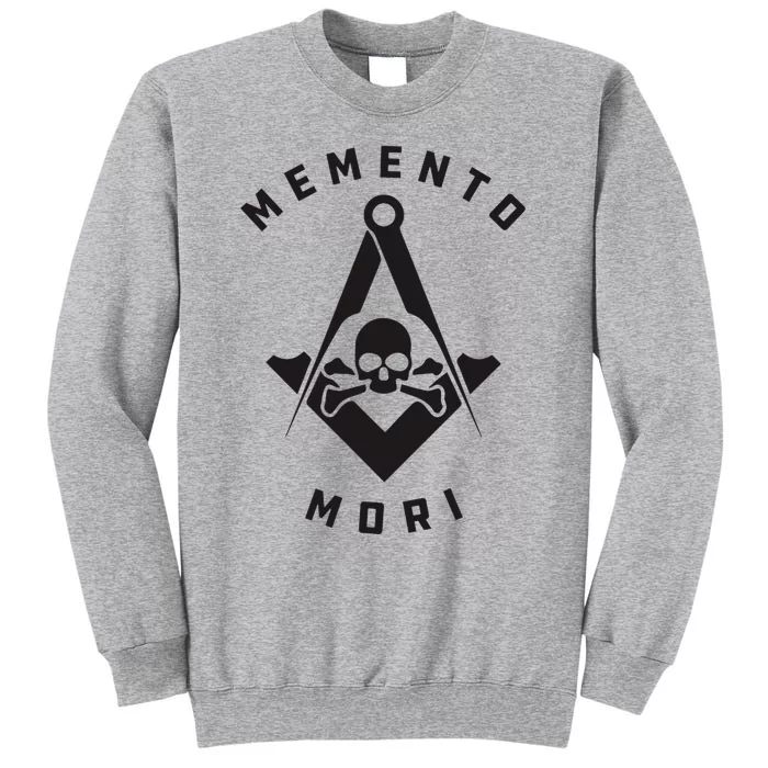 Memento Mori Masonic Symbol Black Skull Tall Sweatshirt