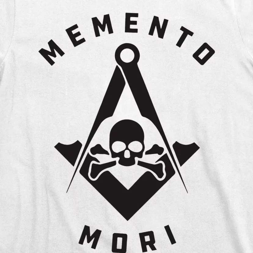 Memento Mori Masonic Symbol Black Skull T-Shirt