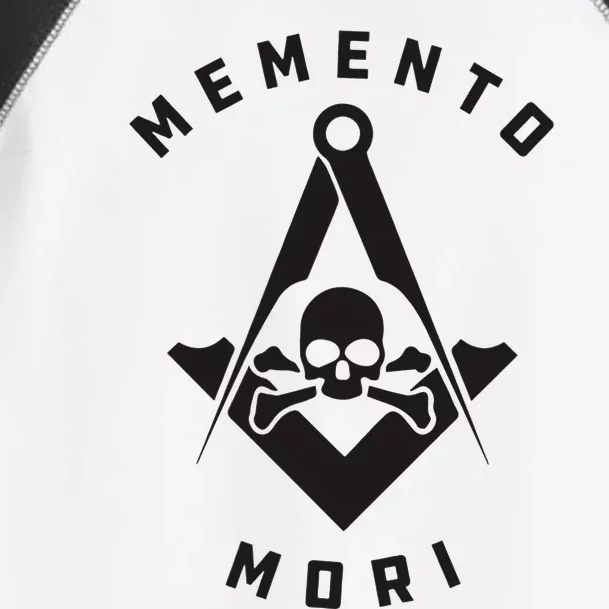 Memento Mori Masonic Symbol Black Skull Toddler Fine Jersey T-Shirt