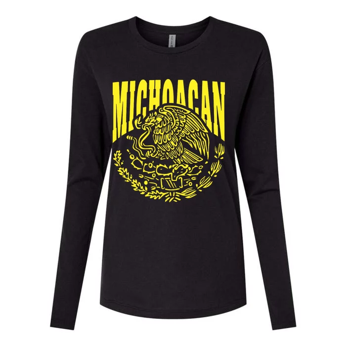 Michoacan Mexico Mexican State Phone Womens Cotton Relaxed Long Sleeve T-Shirt