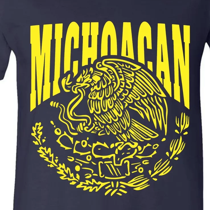 Michoacan Mexico Mexican State Phone V-Neck T-Shirt