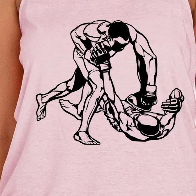 Mma Mixed Martial Arts Gift Women's Knotted Racerback Tank