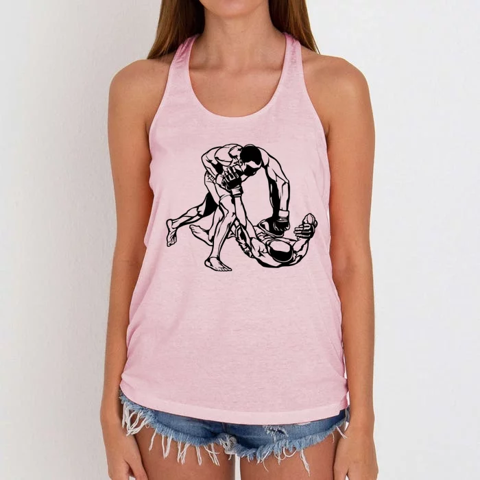 Mma Mixed Martial Arts Gift Women's Knotted Racerback Tank