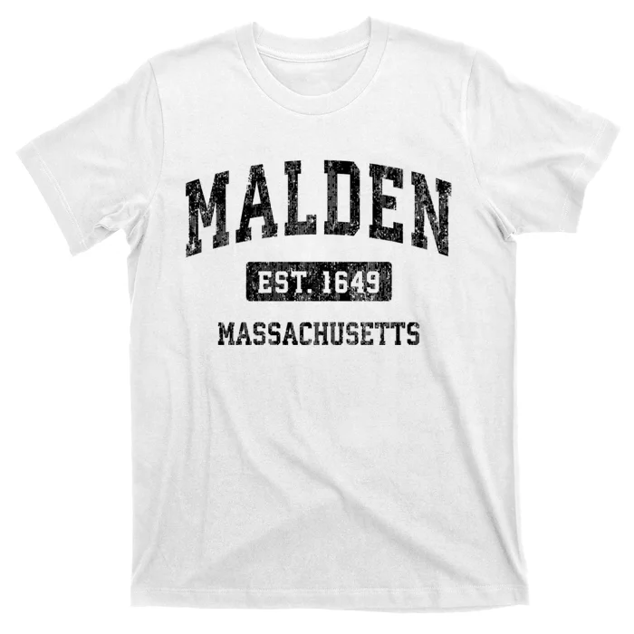 Malden Massachusetts Ma Vintage Sports Established Design T-Shirt