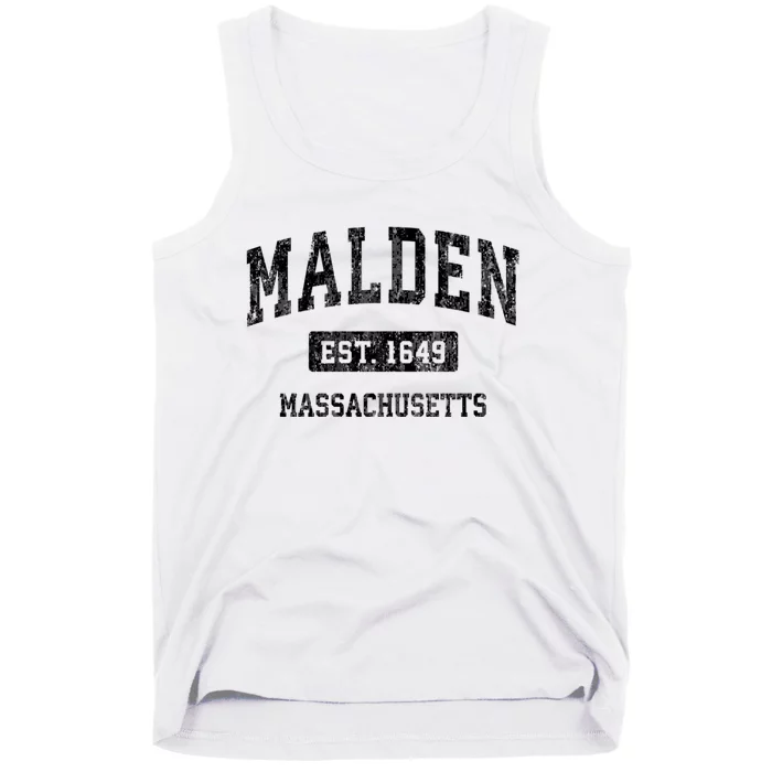 Malden Massachusetts Ma Vintage Sports Established Design Tank Top