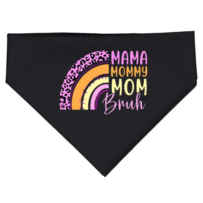 Mama Mommy Mom Bruh Cute Rainbow USA-Made Doggie Bandana