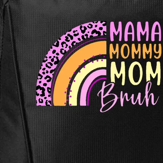 Mama Mommy Mom Bruh Cute Rainbow City Backpack