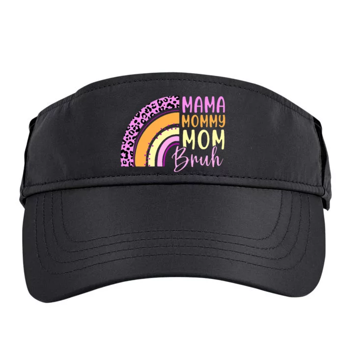 Mama Mommy Mom Bruh Cute Rainbow Adult Drive Performance Visor