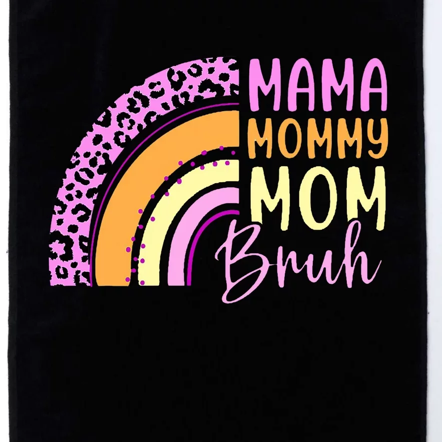 Mama Mommy Mom Bruh Cute Rainbow Platinum Collection Golf Towel