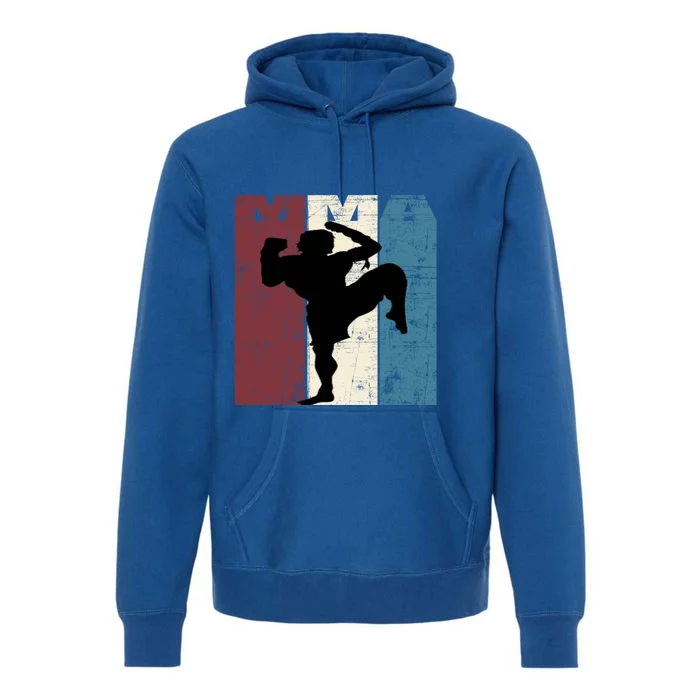 Mma Mixed Martial Arts Vintage Distressed Gift Premium Hoodie