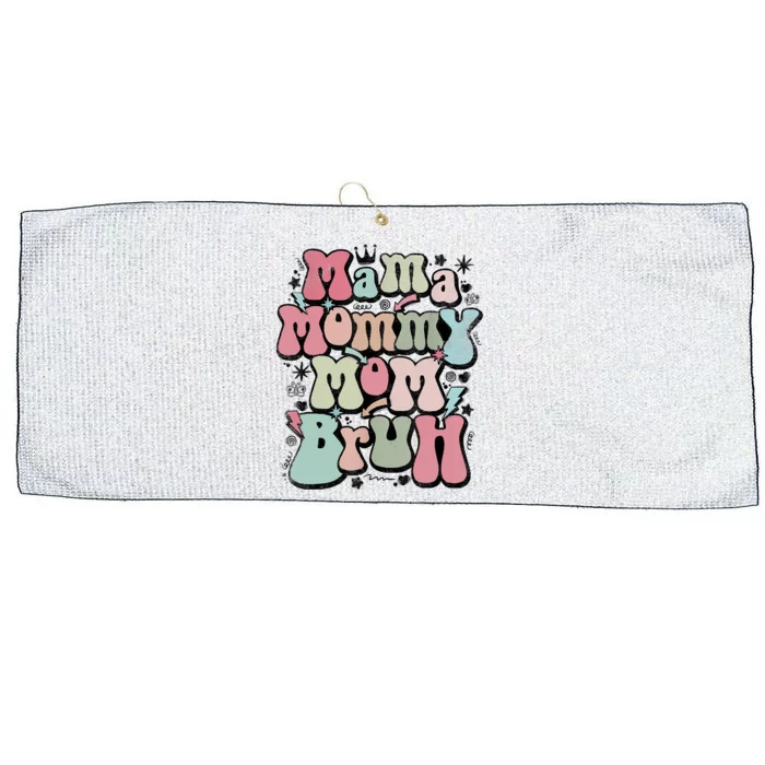 Mama Mommy Mom Bruh Mother's Day For Mom Mommy Large Microfiber Waffle Golf Towel