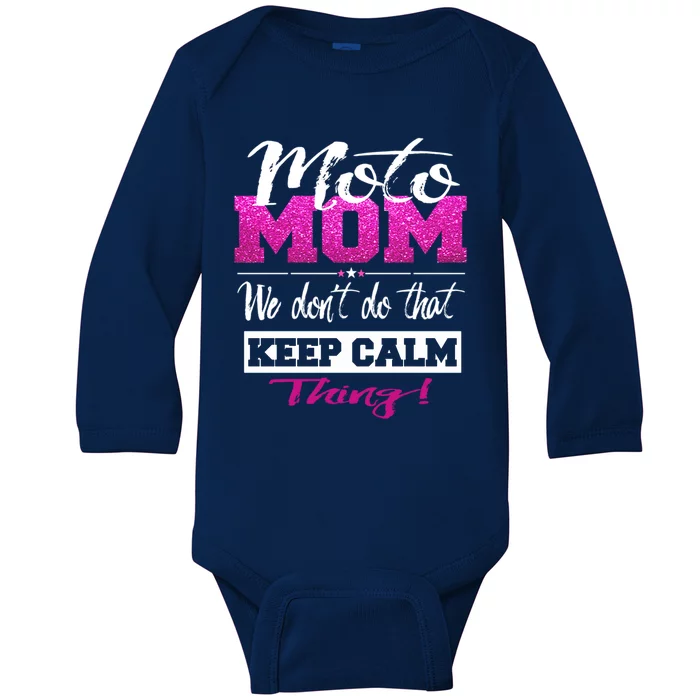 Motocross Moto Mom Dirt Bike Motorcycle Mx Racing Gift Baby Long Sleeve Bodysuit