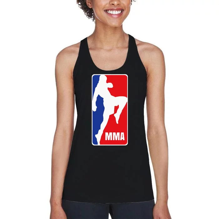 Mma Mixed Martial Arts Retro Fighting Fan Logo Women's Racerback Tank