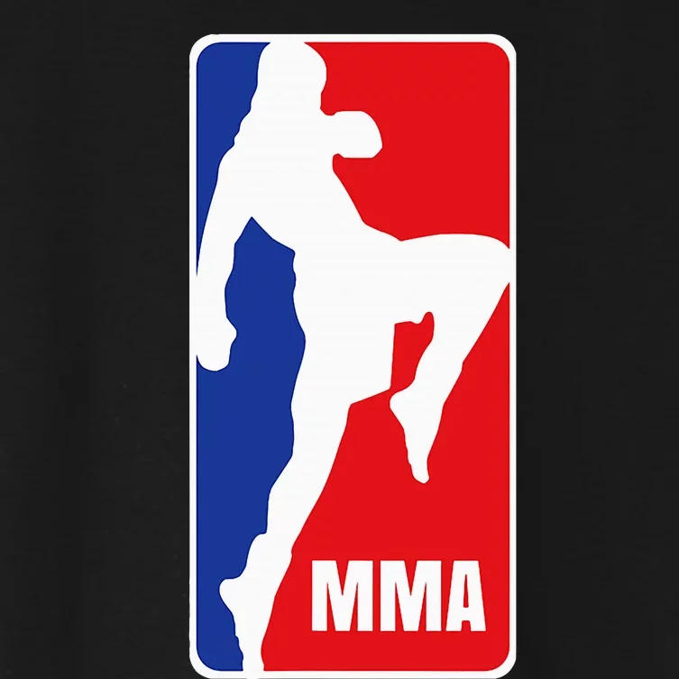 Mma Mixed Martial Arts Retro Fighting Fan Logo Women's Crop Top Tee