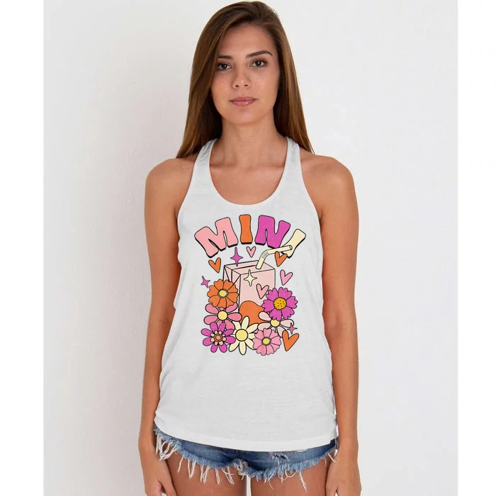 Mama & Mini Mommy & Daughter Mommy & Me Groovy Matching Women's Knotted Racerback Tank