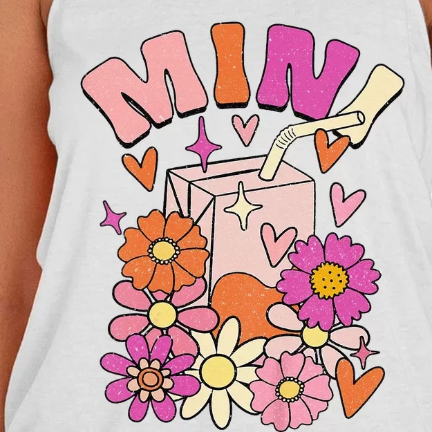 Mama & Mini Mommy & Daughter Mommy & Me Groovy Matching Women's Knotted Racerback Tank