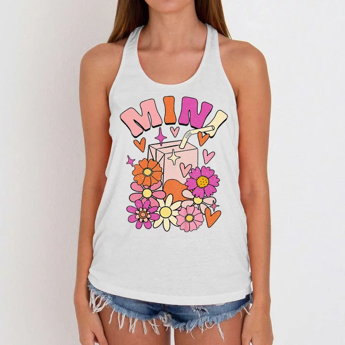 Mama & Mini Mommy & Daughter Mommy & Me Groovy Matching Women's Knotted Racerback Tank