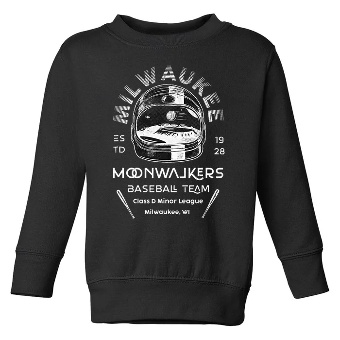 Milwaukee Moonwalkers Minor League Retro Baseball Team Toddler Sweatshirt