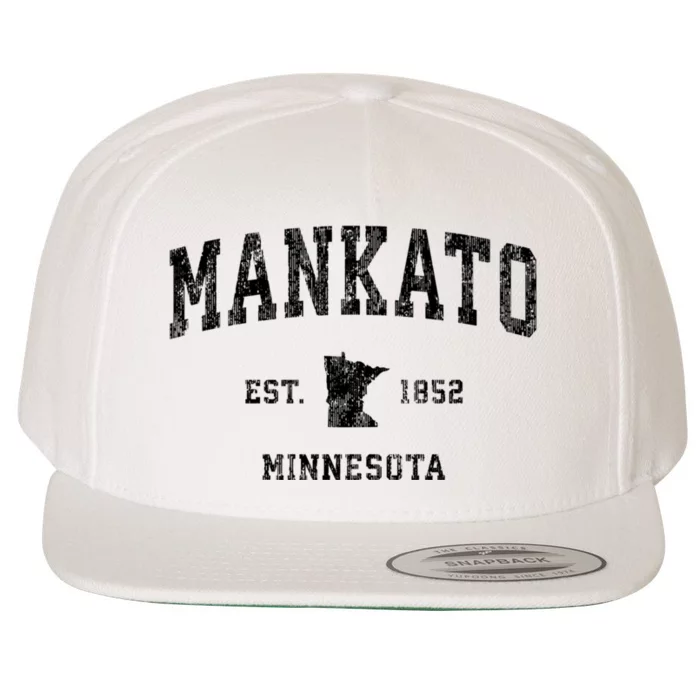 Mankato Minnesota Mn Vintage Established Athletic Sports Design Wool Snapback Cap