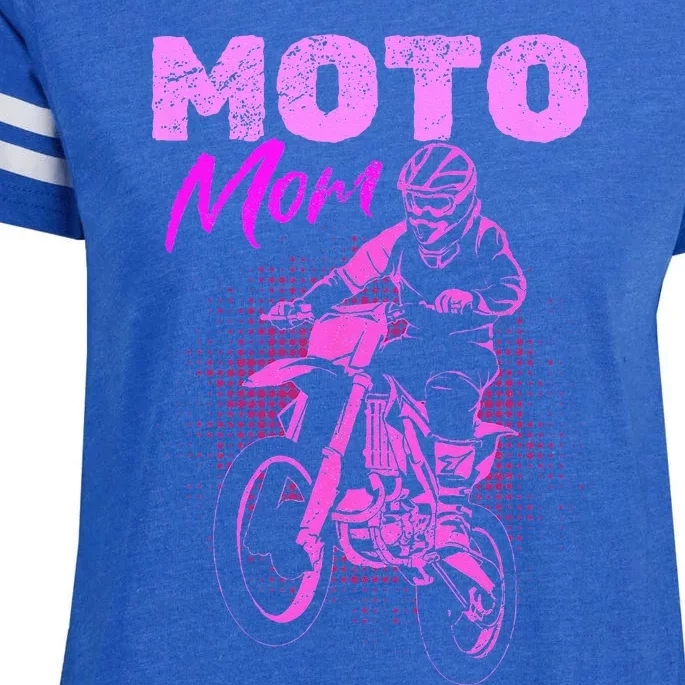 Motocross Moto Mom Woman Enza Ladies Jersey Football T-Shirt