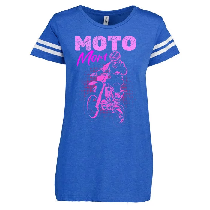 Motocross Moto Mom Woman Enza Ladies Jersey Football T-Shirt